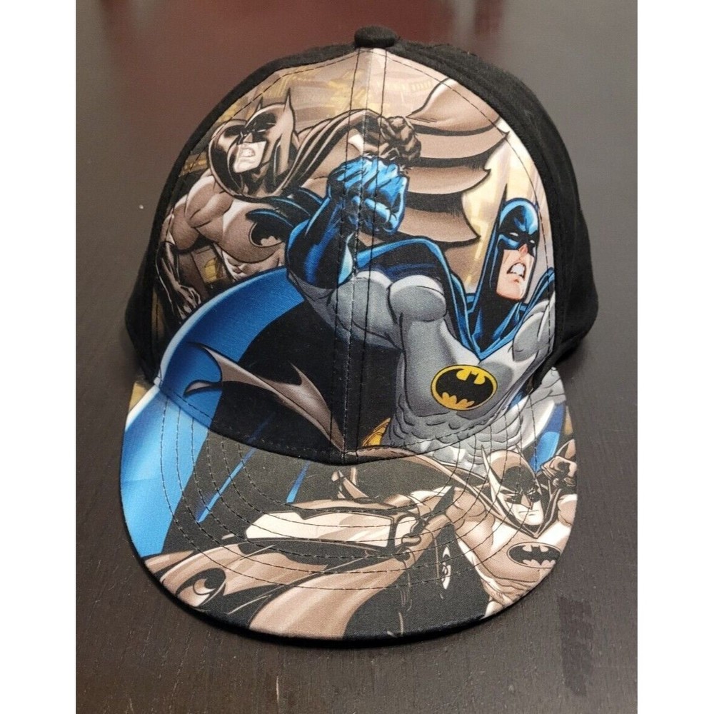 DC Comics Batman Snapback Adjustable Kids Youth Black Blue Hat Cap Concept One